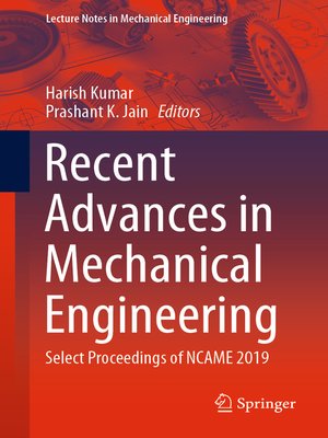 cover image of Recent Advances in Mechanical Engineering